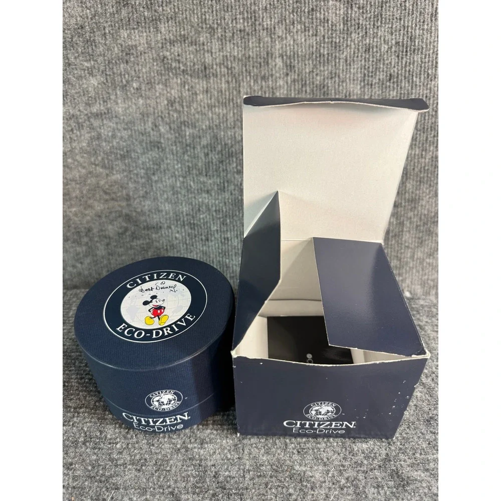 Citizen Eco-Drive Disney Mickey Mouse Silver Tone Chain Link Watch B023-K002648